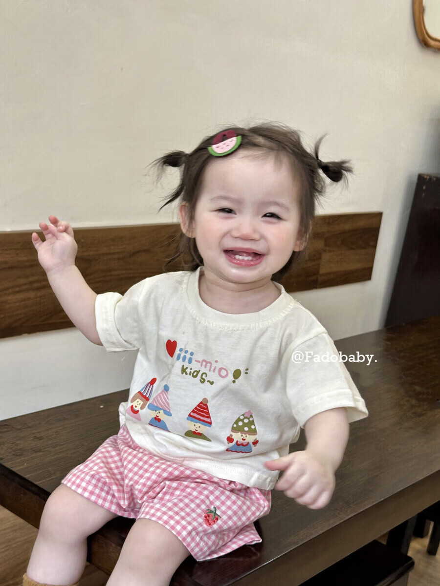 FADOBABY Girls Summer Outfit Cute Toddler Short Sleeve T-Shirt and Shorts Two-Piece Set 3